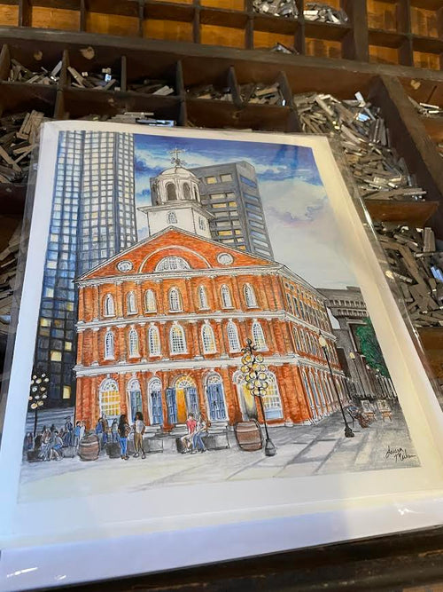 Fanueil Hall Watercolor Print