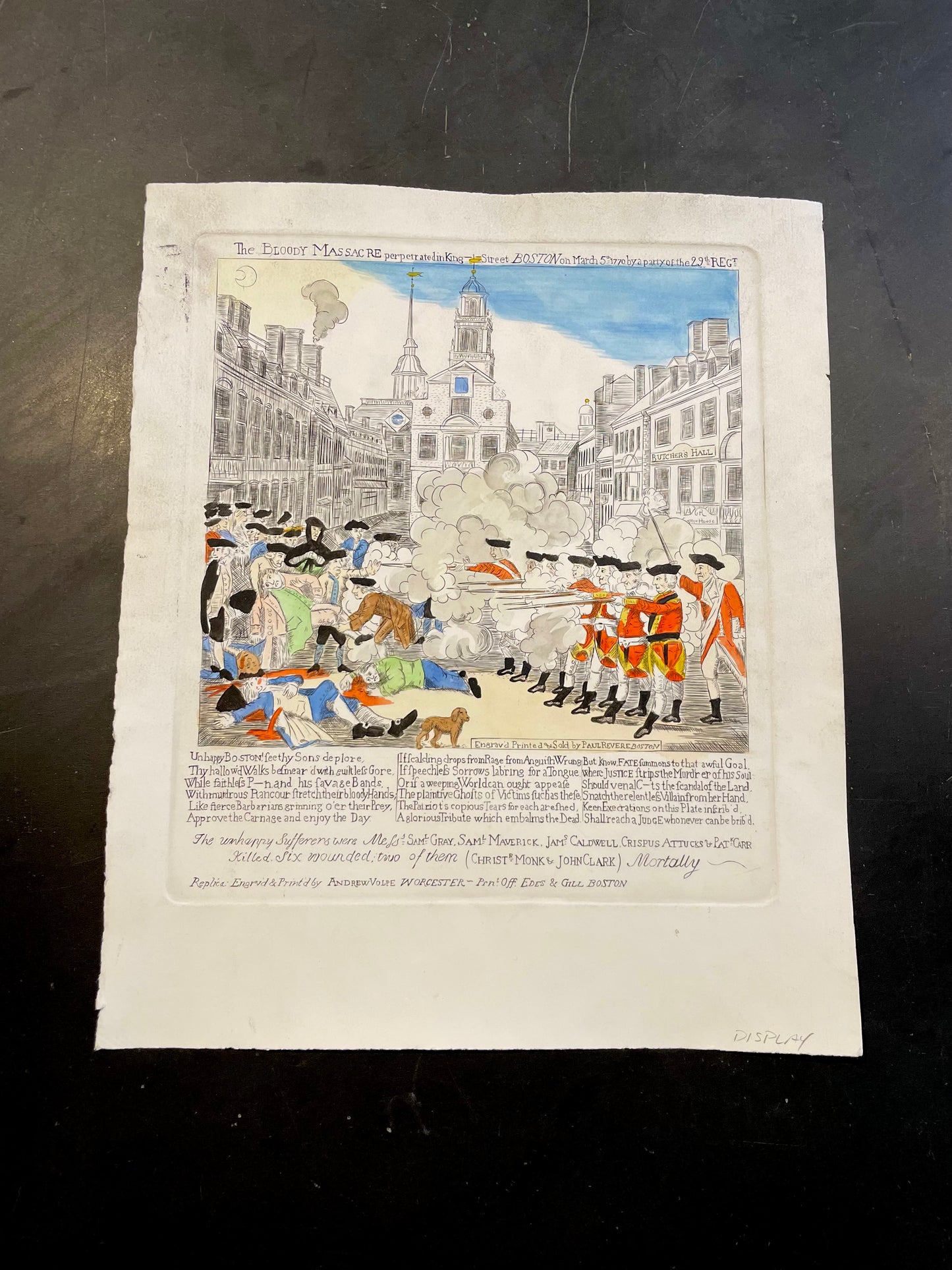 Boston Massacre Engraving - 250th Commemorative