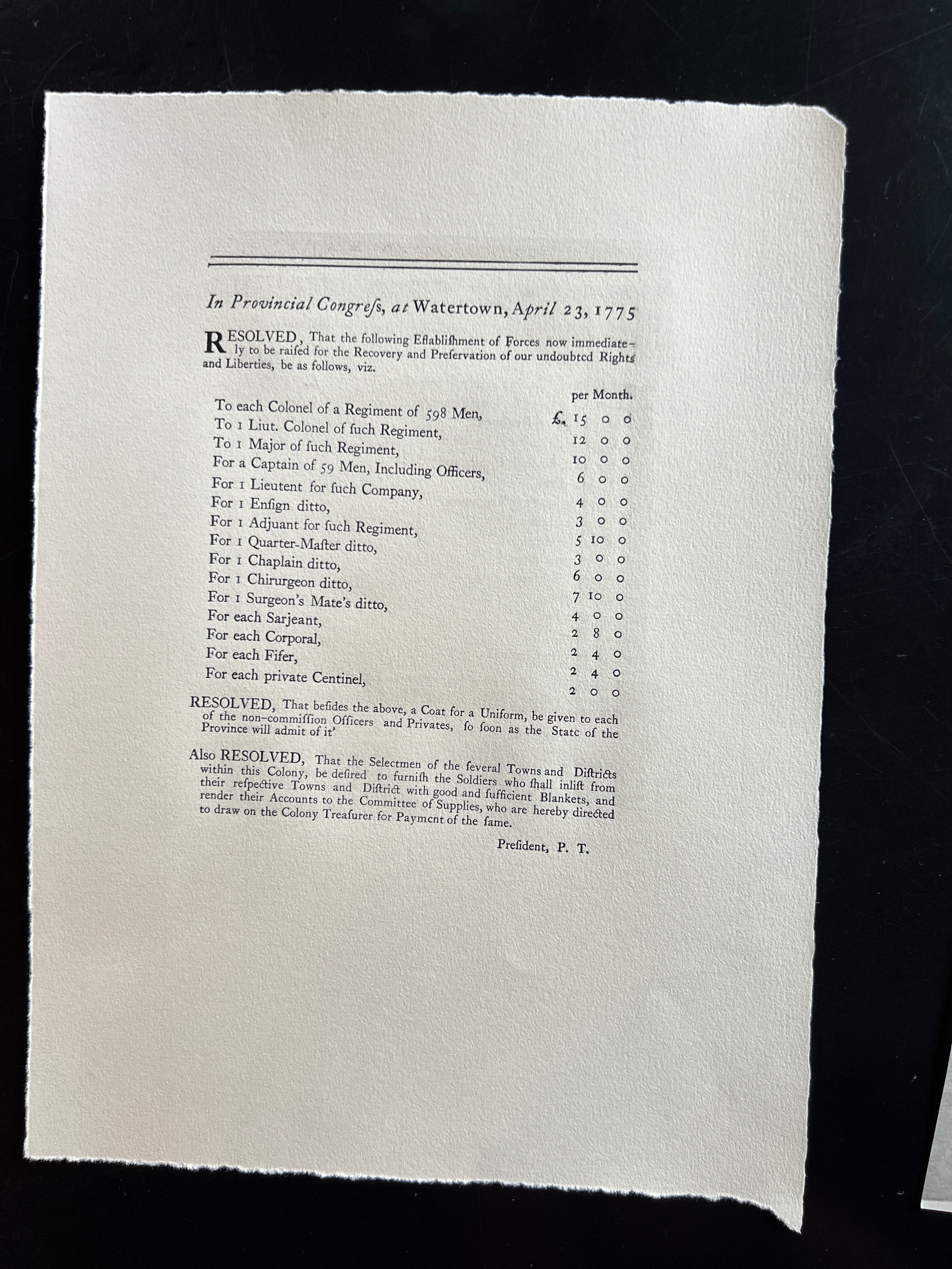 Watertown 1775 Provincial Congress